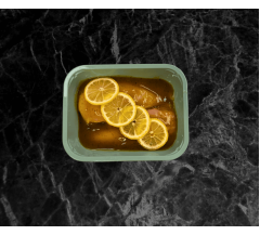Oven ready chicken fillets in a lemon and coriander sauce